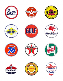 Oil Company Logos | figured i d gather a few vintage gas and ...