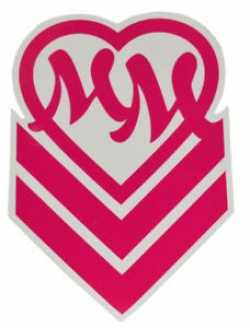 Details about Metal Mulisha GIRLS CHEVRON SMALL Pink White MM Heart Logo  4Pc Sticker