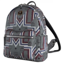 Shop MCM Stark Phantom Grey Chevron Visetos Logo Small ...