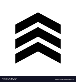 Chevron icon on white background flat style