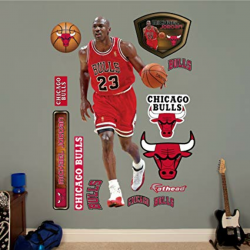 Fathead NBA Chicago Bulls Michael Jordan - Life-Size Officially Licensed  NBA Removable Wall Decal - 23-23061