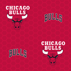 Chicago Bulls: Logo Pattern (Red) - Officially Licensed Removable Wallpaper