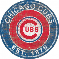 Chicago Cubs Heritage Logo Round Sign
