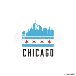 Chicago City Modern Skyline Vector Template logo design ...