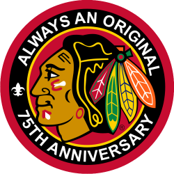 Chicago Blackhawks Anniversary Logo - National Hockey League ...