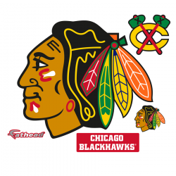 Chicago Blackhawks: Logo - Giant Officially Licensed NHL Removable Wall  Decal
