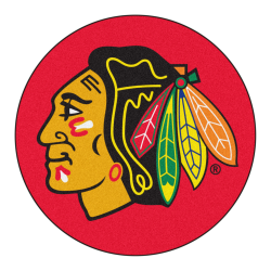 Chicago Blackhawks Logo Inspired Area Rug - Nylon