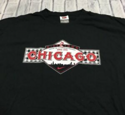 Details about 90s VTG NIKE TOWN AIR JORDAN CHICAGO T Shirt Niketown XXL  Logo Banned One OG