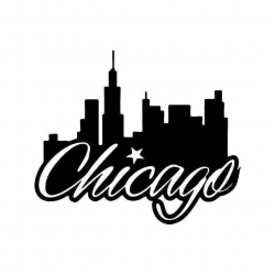 Chicago Skyline 1 Vinyl Sticker
