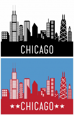 chicago skyline | Chicago art, Chicago skyline, Chicago map