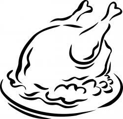 Roast chicken clipart black and white - Clip Art Library