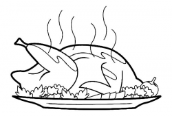 Roast Chicken Clipart Black And White - Clip Art Library