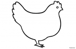 Chicken Black And White Clipart | Free download best Chicken Black ...