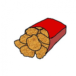 Realistic Chicken Nuggets Sticker By ShenaniganPants Redbubble Ideal ...