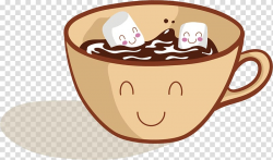 Coffee Hot chocolate Cartoon, Happy Coffee transparent ...