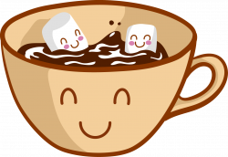 Hot chocolate Chocolate chip cookie Cartoon Marshmallow ...