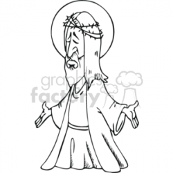 Cartoon Jesus Christ clipart. Royalty-free GIF, WMF clipart # 164773 ...