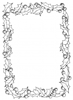 Black and White Christmas Page Borders | Christmas border ...