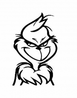 The Grinch Christmas Black Decal Vinyl Sticker|Cars Trucks Vans Walls  Laptop| Black |5.5 x 3.5 in|LLI719