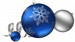 Silver and Blue Christmas Balls Decoration Clipart Image | Gallery ...