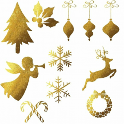 Gold Foil Christmas Clipart ~ Illustrations ~ Creative Market