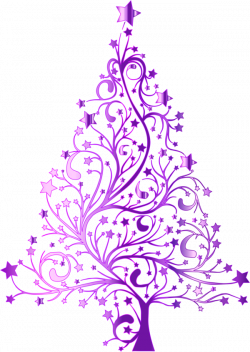 Starry Christmas Tree Gold No Background - Clip Art Library
