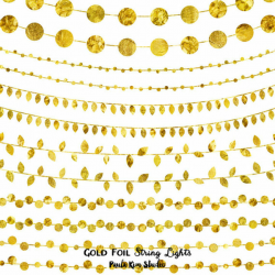 28 Christmas Lights Clipart gold string Free Clip Art stock ...