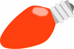 Red Christmas Light Bulb Clipart - Free Clipart