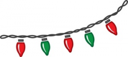 Red And Green Christmas Lights Clipart