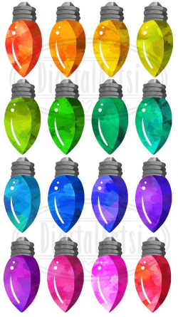 Watercolor Christmas Lights Clipart #border#base#Transparent ...