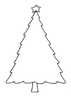 Christmas tree black and white christmas tree outline clipart ...
