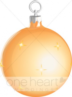 Orange Ornament Clipart | Christmas Wedding Clipart