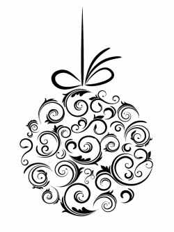 christmas decorations clipart black and white | Nice Decoration ...