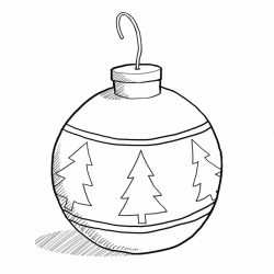 Christmas ornament black and white christmas ornament clipart black ...