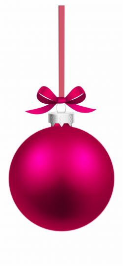 Pink Hanging Christmas Ball Png Clipart - Pink Christmas Ball Png ...
