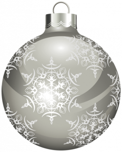 Transparent Silver Christmas Ball Clipart | hobby | Silver christmas ...