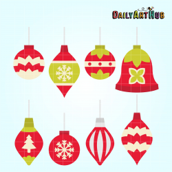 Simple Christmas Ornaments Clip Art Set | Daily Free Art Sets ...