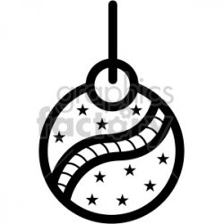 black white christmas ornament vector icon . Royalty-free icon # 407230