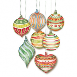Christmas balls hand painted watercolor by DottyCreative on Etsy ...