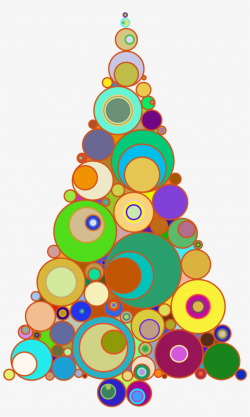 Colorful Abstract Circles Christmas Tree - Abstract Christmas Tree ...