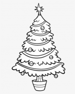 Free Christmas Tree Black And White Clip Art with No ...