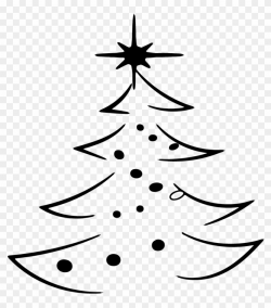 Abstract Christmas Tree Clipart Black And White, HD Png ...