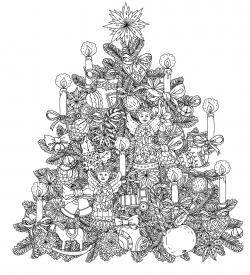 Elegant Classy Christmas Tree Clipart