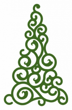 Swirl Christmas Tree | Christmas tree clipart, Christmas svg ...