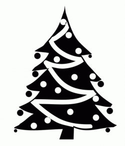 Free Christmas Tree Clip Art Black And White, Download Free Clip Art ...