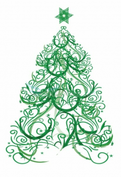 Abstract Christmas Tree Clip Art Christmas Tree Vector Art Fre - 600 ...