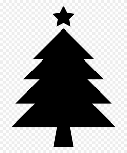 Christmas Tree With Star - Christmas Tree Silhouette Clipart - Png ...