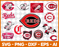 Cincinnati Reds Svg Logo, Major League Baseball SVG, Baseball SVG, MLB svg,  reds svg, reds logo svg, eps png jpg vector files