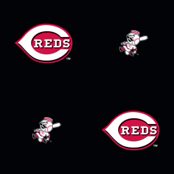 Cincinnati Reds: Logo Pattern (Black) - Officially Licensed Removable  Wallpaper