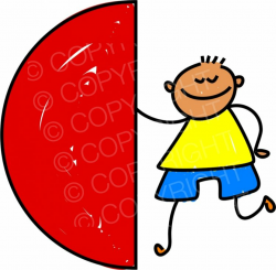 Happy Cartoon Semi Circle Shape Boy Toddler Art Prawny Clip Art ...